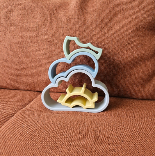 Silicone Sun and Cloud Stacker