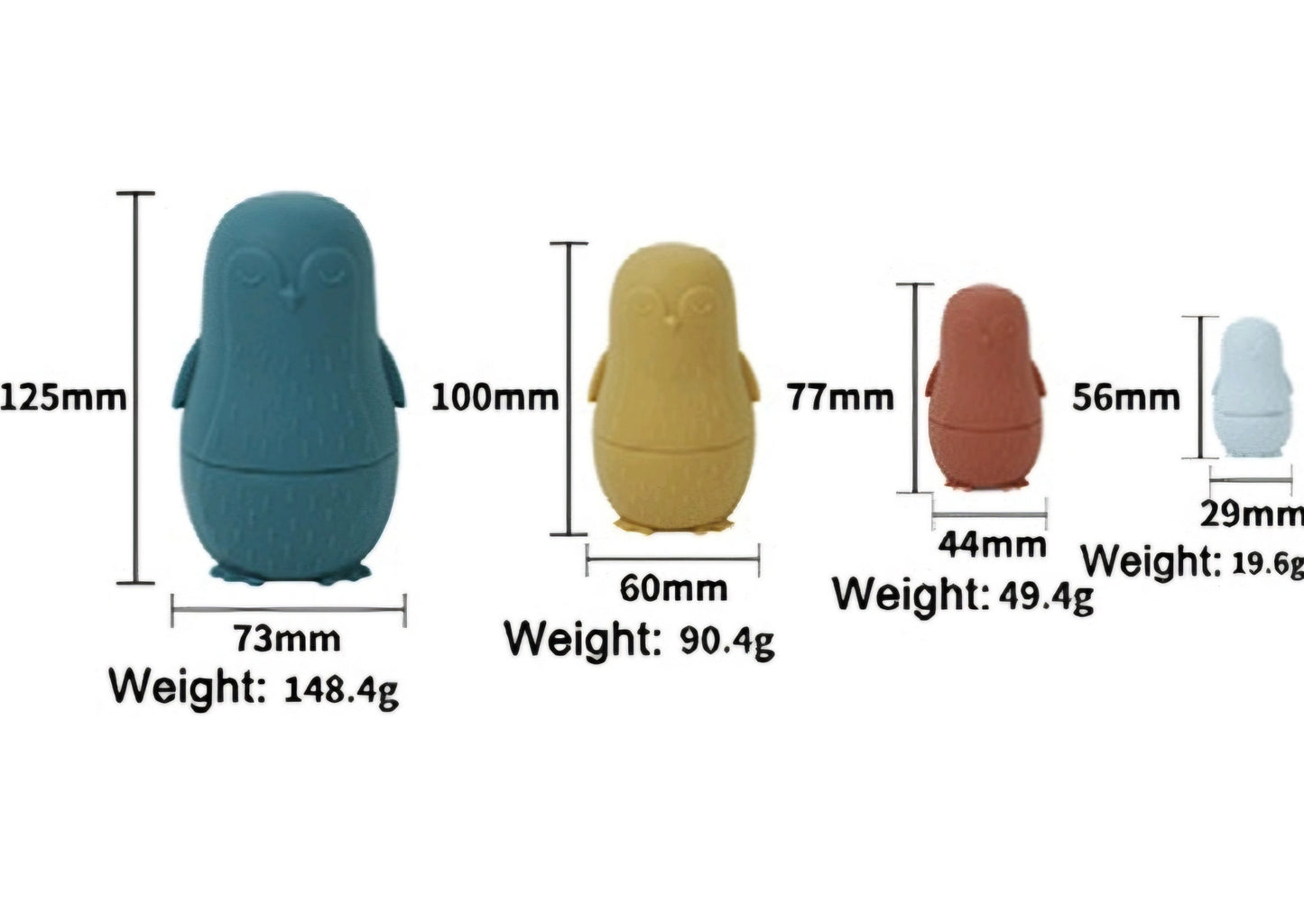 Silicone Penguin Family