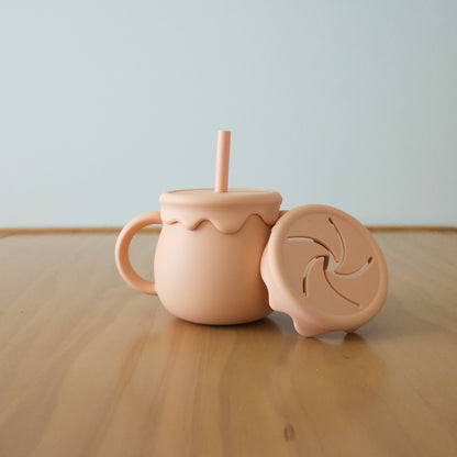 Silicone Honey Sippy and Snack Cup