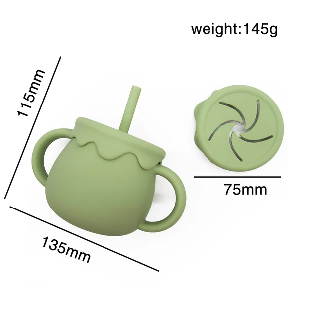 Silicone Honey Sippy and Snack Cup